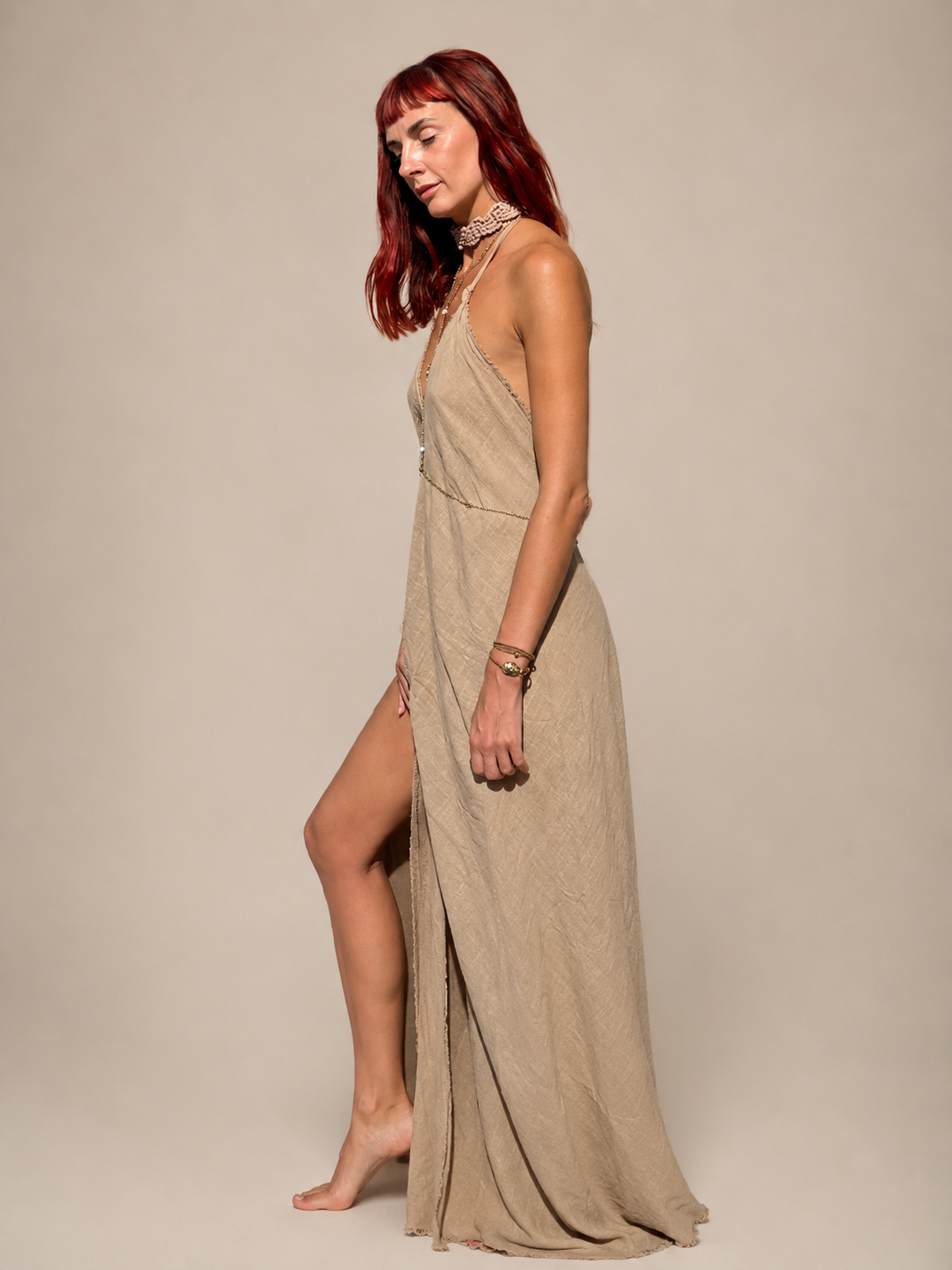 SHANTALA DRESS CAMMELLO