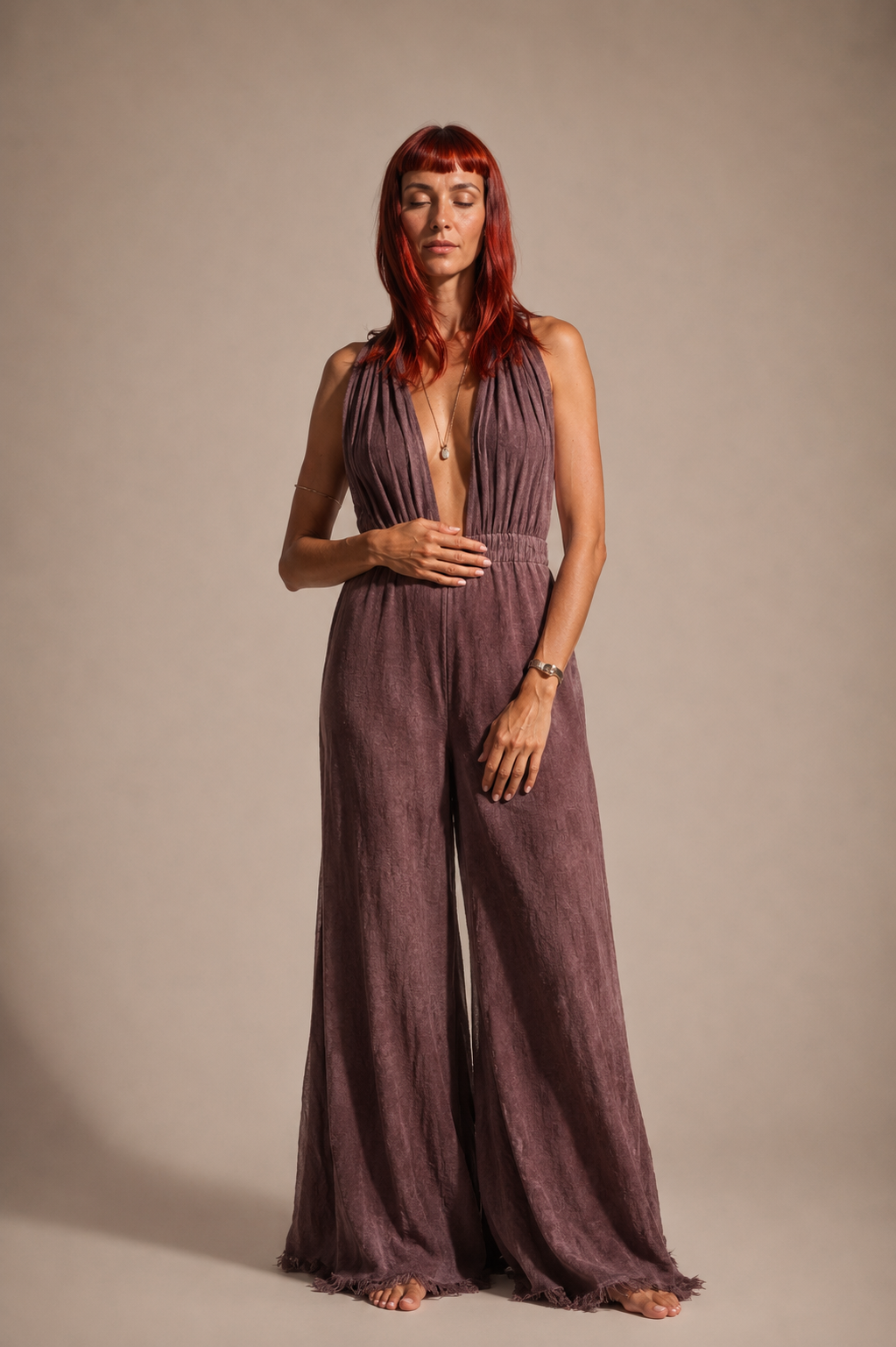 ASTER JUMPSUITE WILD PLUM