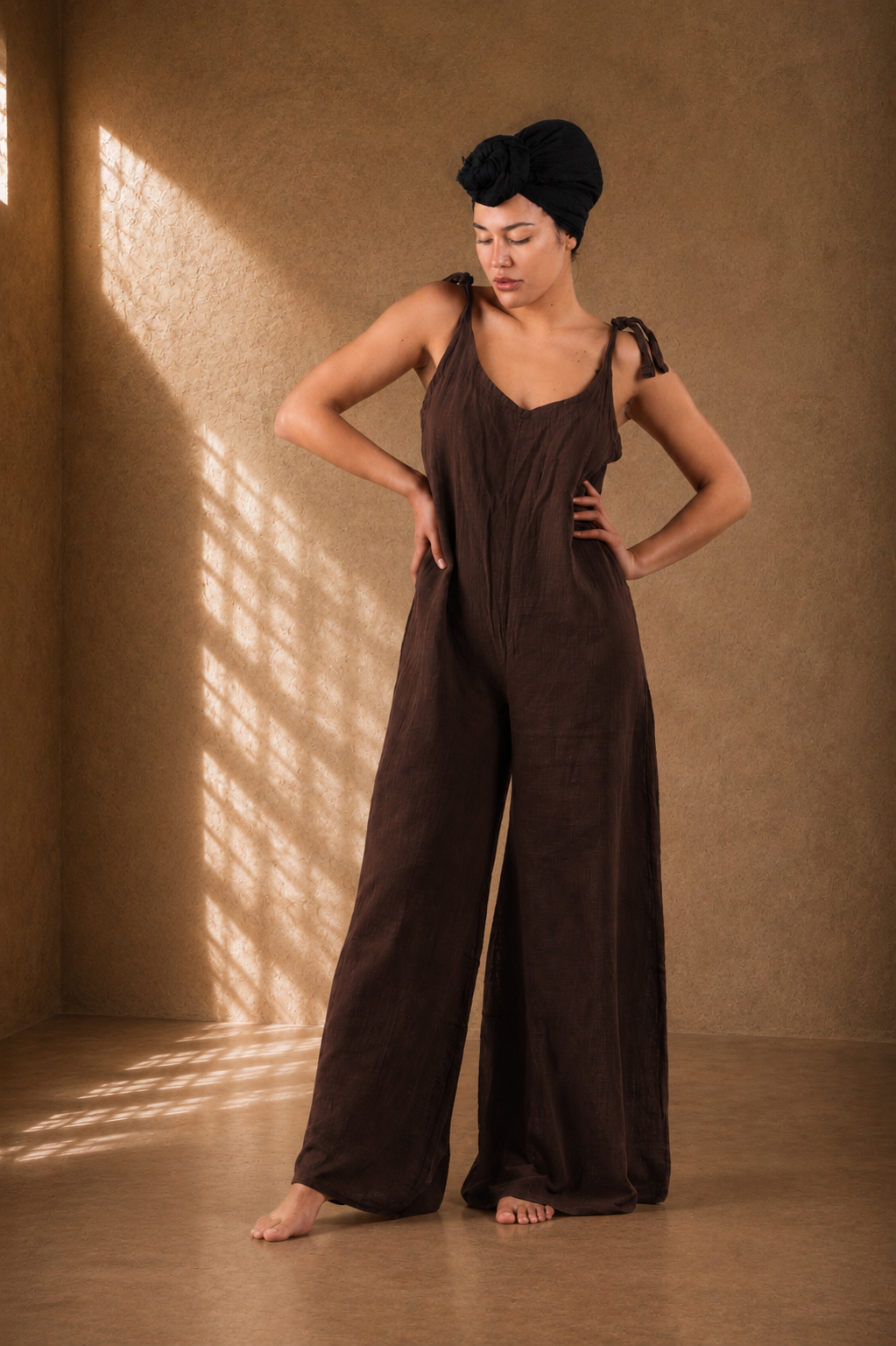 GIPSY JUMPSUIT DARK CHOCOLATE