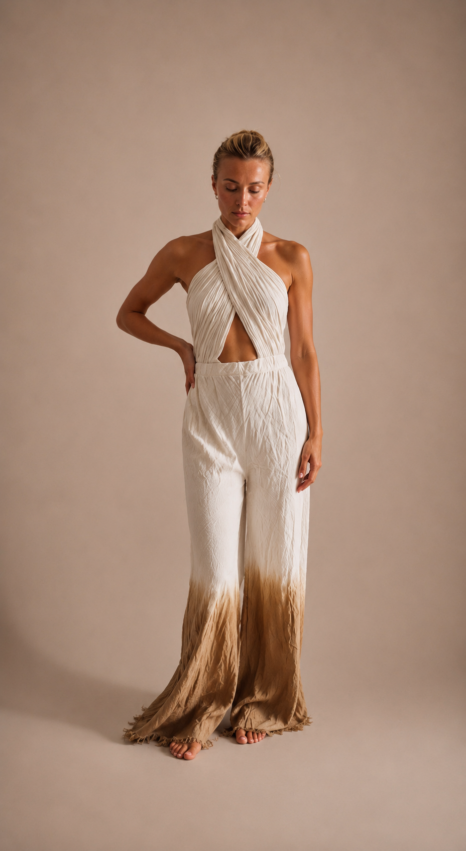 MEDUSA JUMPSUIT TOBACCO SAND