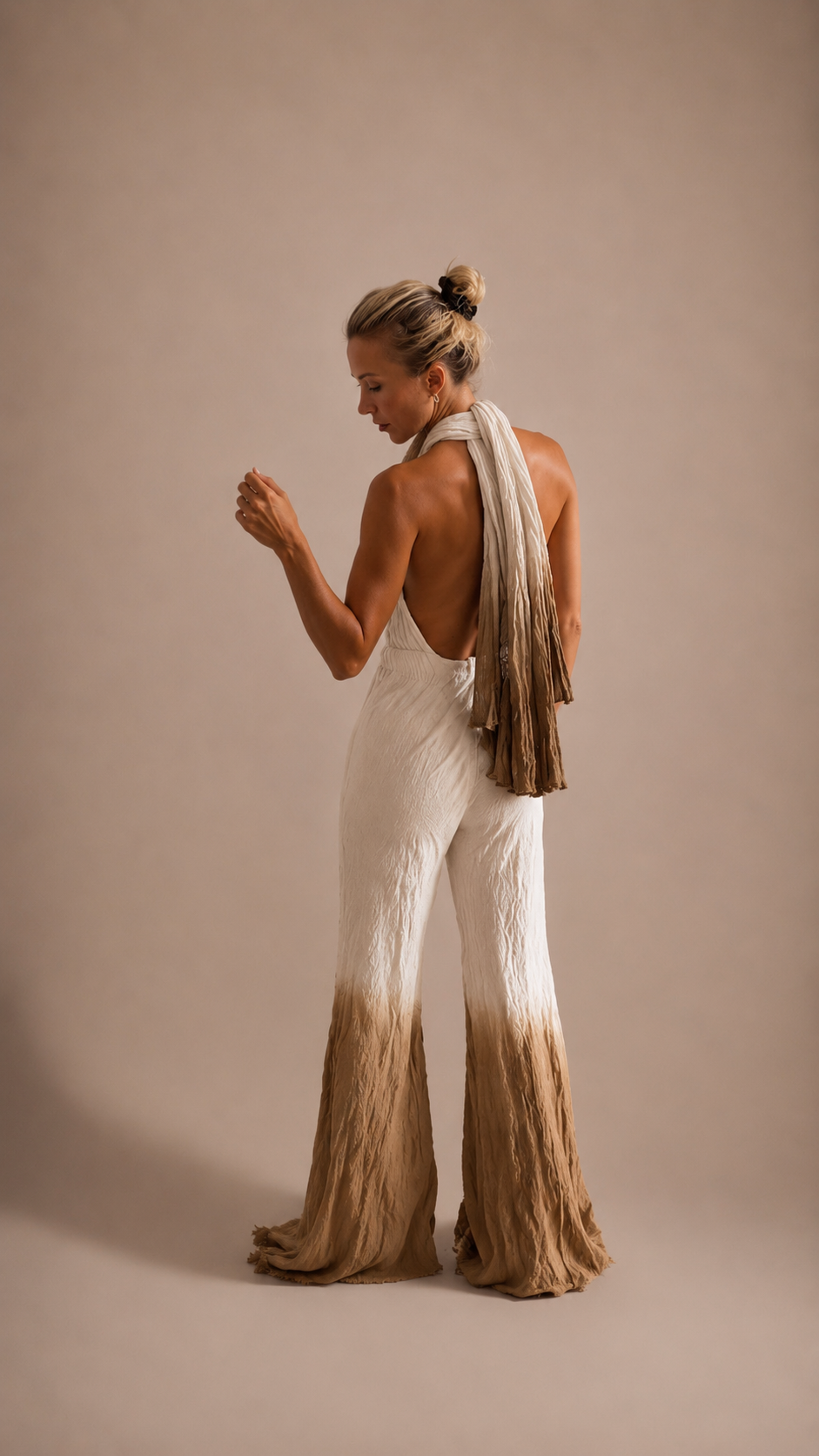 MEDUSA JUMPSUIT TOBACCO SAND