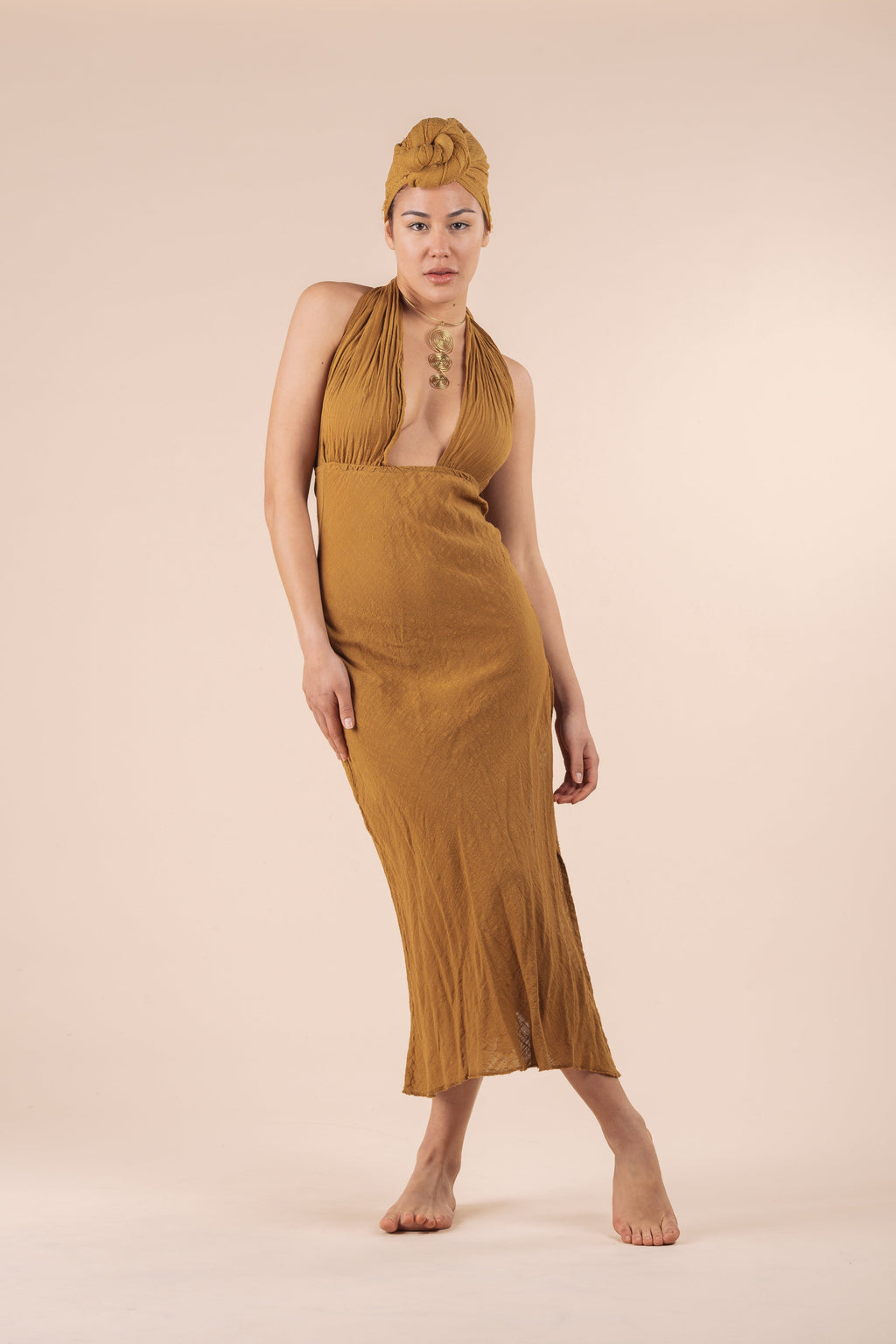 MEDUSA DRESS BRONZO