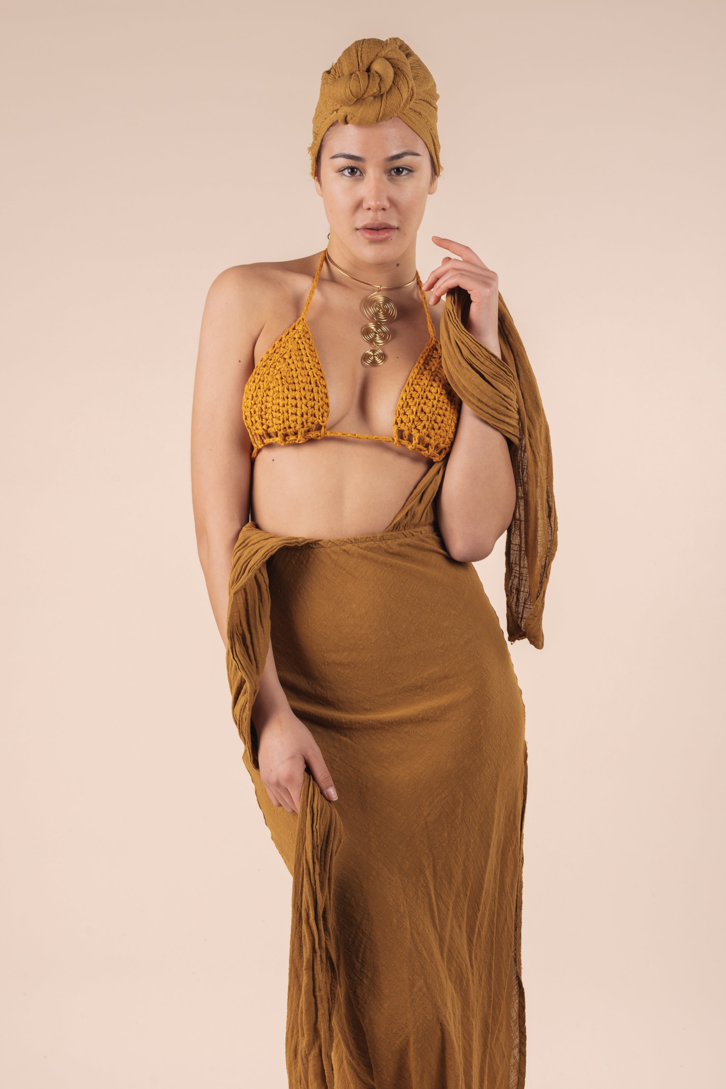 MEDUSA DRESS BRONZO